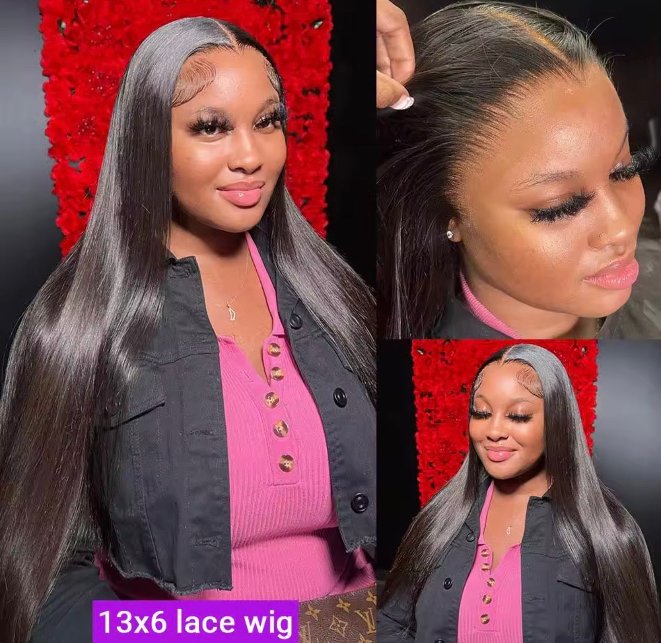 Glueless Bone Straight Human Hair 13x6 HD lace frontal